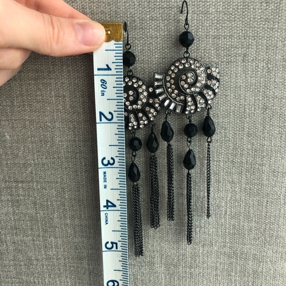 Rhinestone/Enamel Earrings - Picture 2 of 6